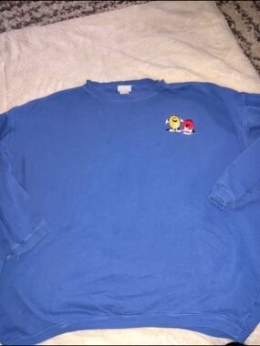 Blue M&M's Graphic Crewneck Sweatshirt